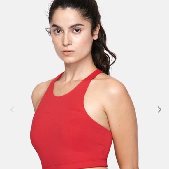 ❤️Outdoor Voices Red TechSweat Flex Set 7/8 Bra Tank Leggings pants yoga fitness - Picture 5 of 12